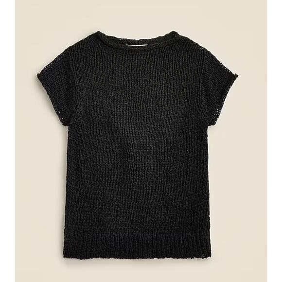 J. Crew Tops - J Crew Montauk Textured Sweater Tee M NWT Black Top BZ511 J.Crew Coastal